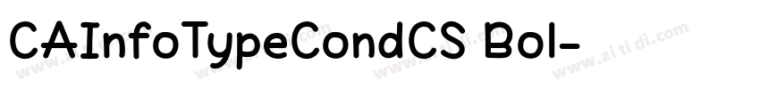 CAInfoTypeCondCS Bol字体转换